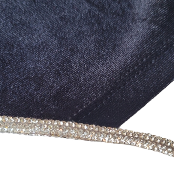 Love J Velour Crop Top Bejeweled Rope Ties - Picture 6 of 16